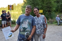 Wójt Sylwia Cieślar oraz laureat V miejsca w klasyfikacji indywidualnej